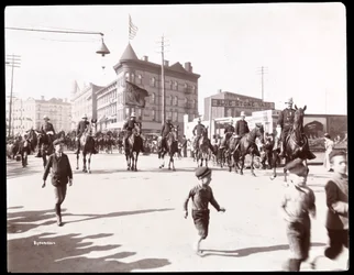 Vista del Desfile de la Policía de Brooklyn, 1897